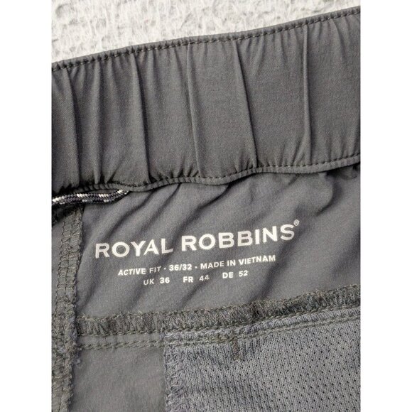 Royal Robbins Merced Pants 36x32 Active Fit Cargo Belted Hiking Gray - Picture 3 of 14